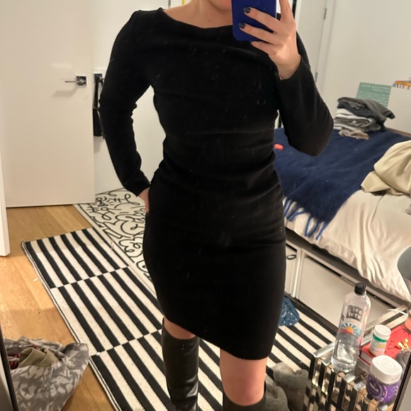 Theory Cashmere Dress (Black/Medium) - Picture 2 of 8